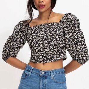 Levi’s Cropped Floral Top Size L